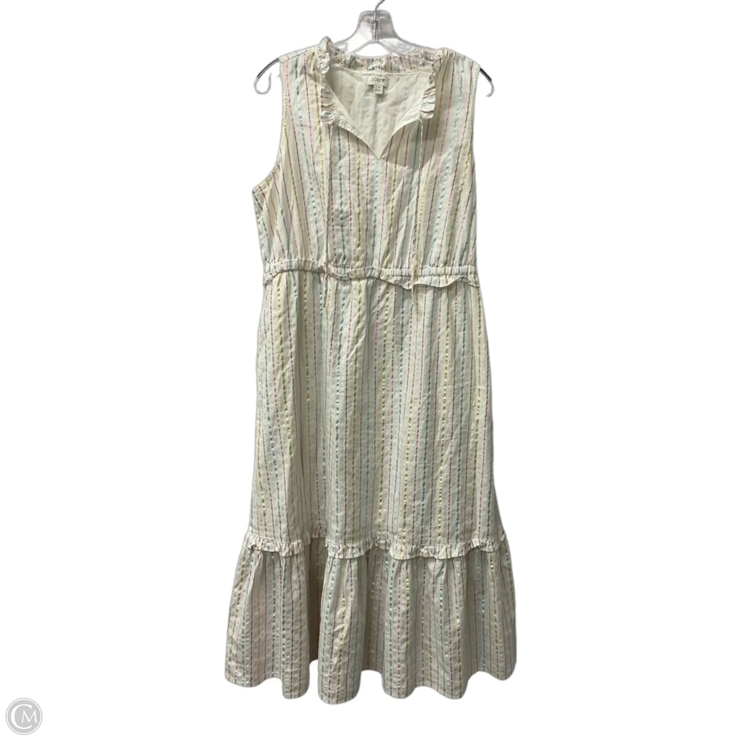 Dress Casual Maxi By J. Crew In White, Size: L