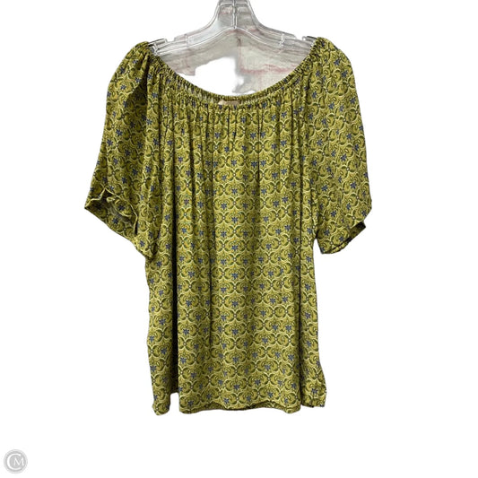 Top Short Sleeve By Philosophy In Green, Size: L