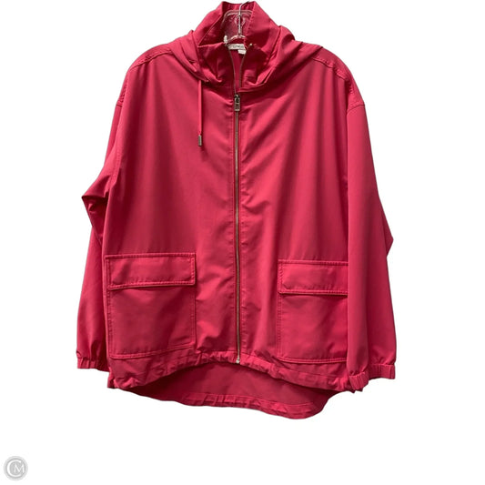 Jacket Windbreaker By Chicos In Pink, Size: S