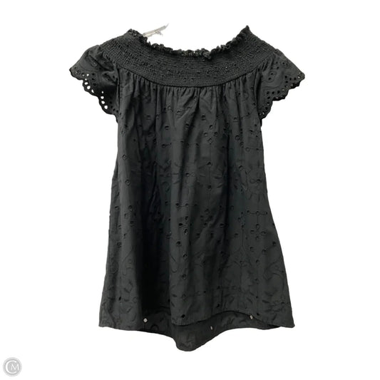 Top Short Sleeve By Loft In Black, Size: Mp