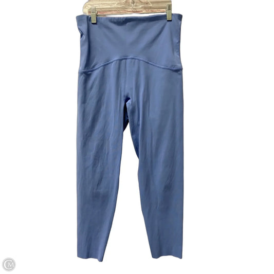 Athletic Leggings By Spanx In Blue, Size: L