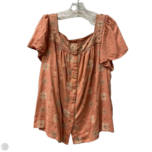 Top Short Sleeve By Torrid In Pink, Size: 2x