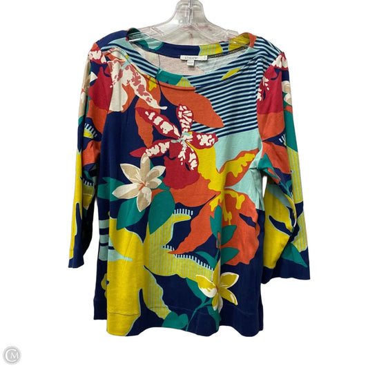 Top Long Sleeve By Chicos In Multi-colored, Size: L