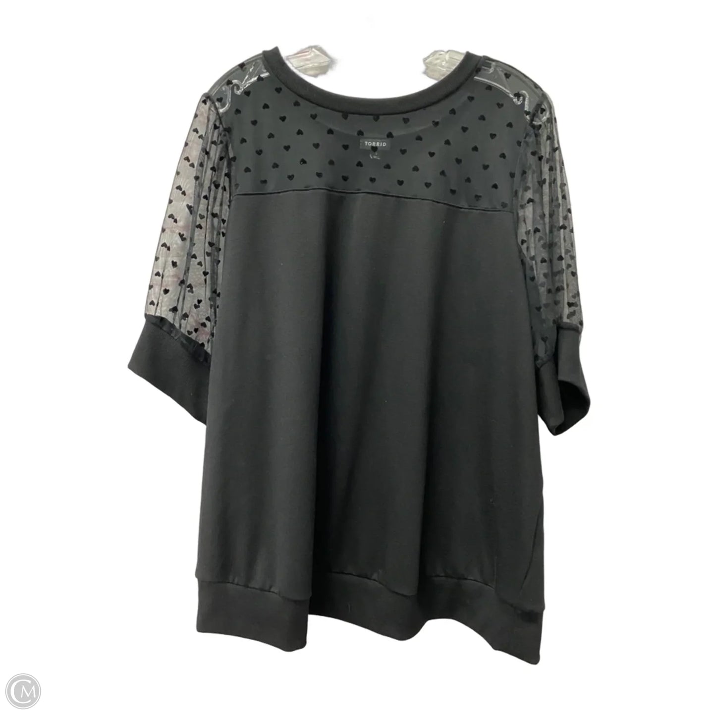 Top Short Sleeve By Torrid In Black, Size: 3x