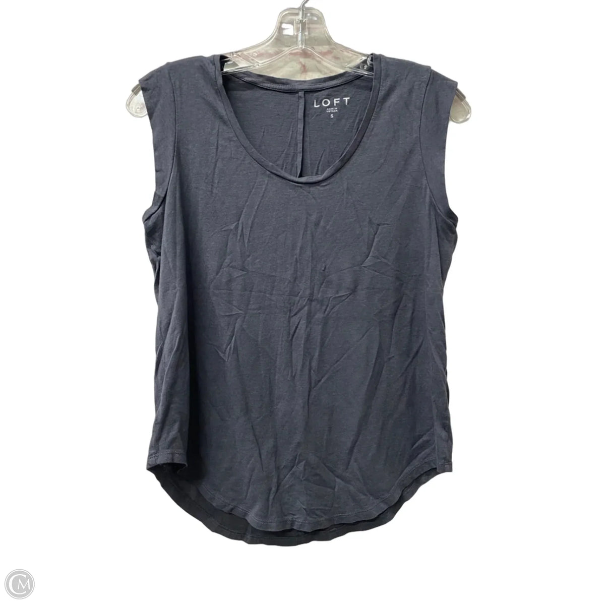 Top Short Sleeve By Loft In Grey, Size: S