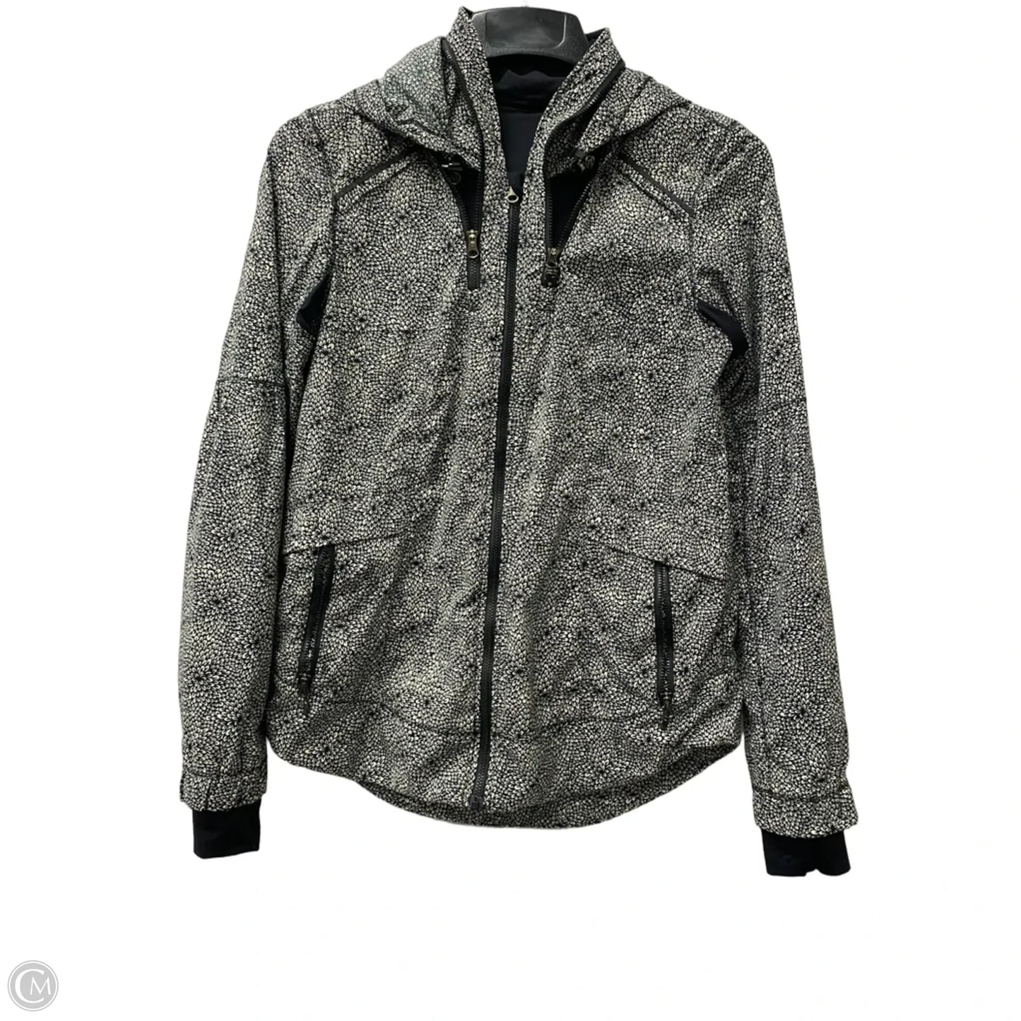 Athletic Jacket By Lululemon In Black, Size: 6