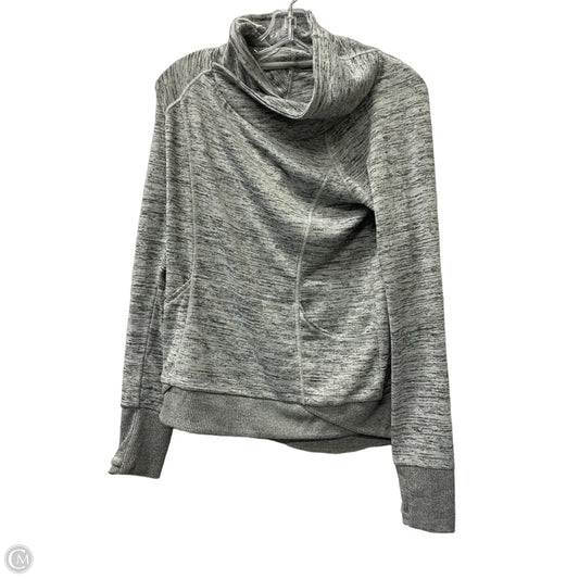 Athletic Top Long Sleeve Collar By 90 Degrees By Reflex In Grey, Size: M