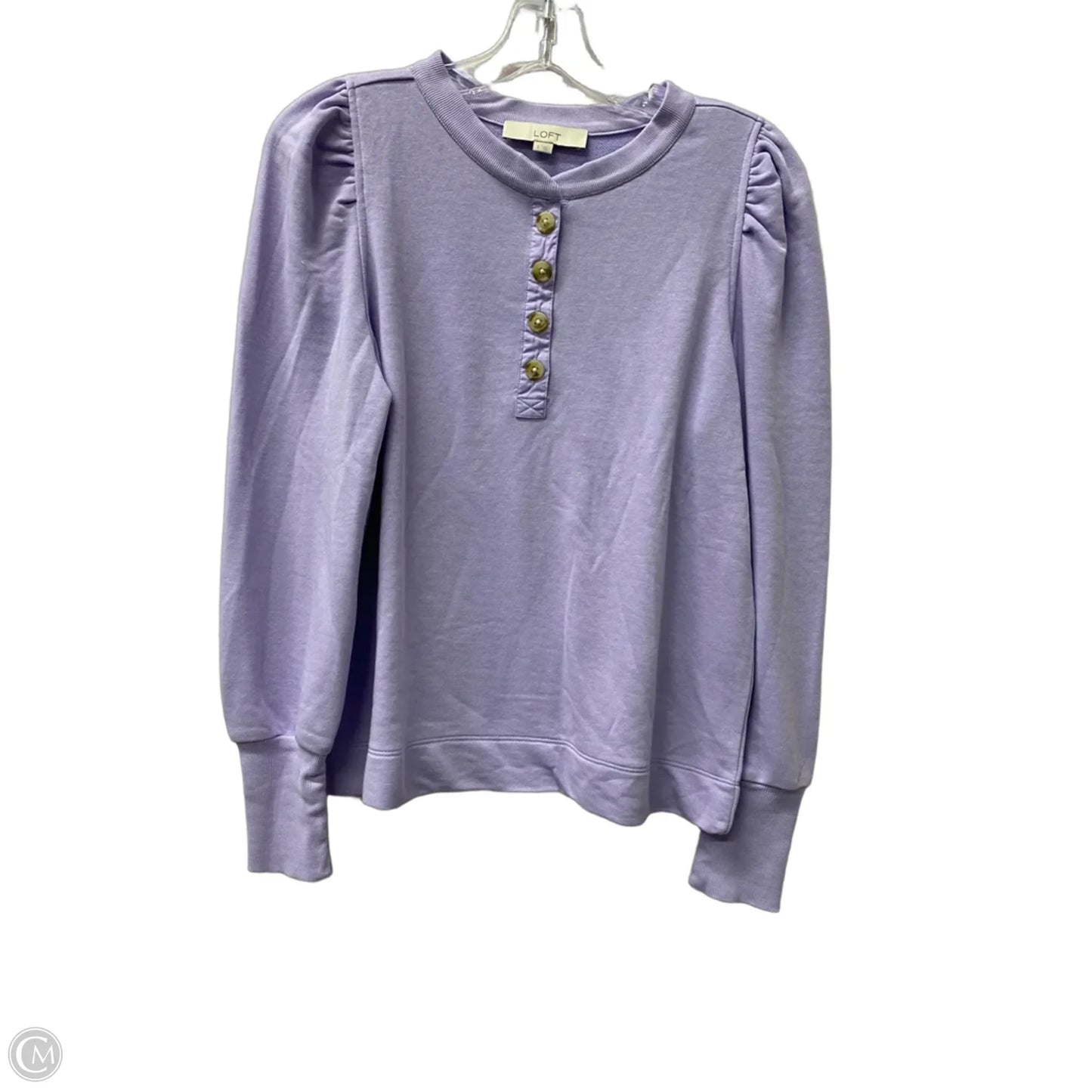 Top Long Sleeve By Loft In Purple, Size: S