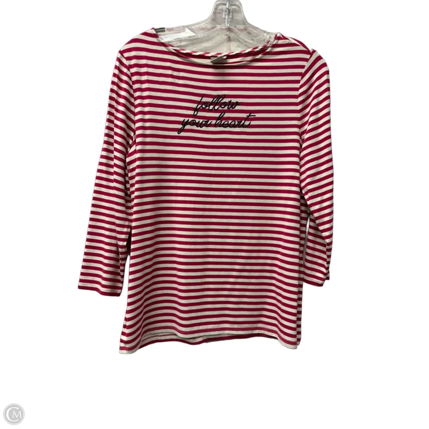 Top Long Sleeve By Chicos In Red, Size: S