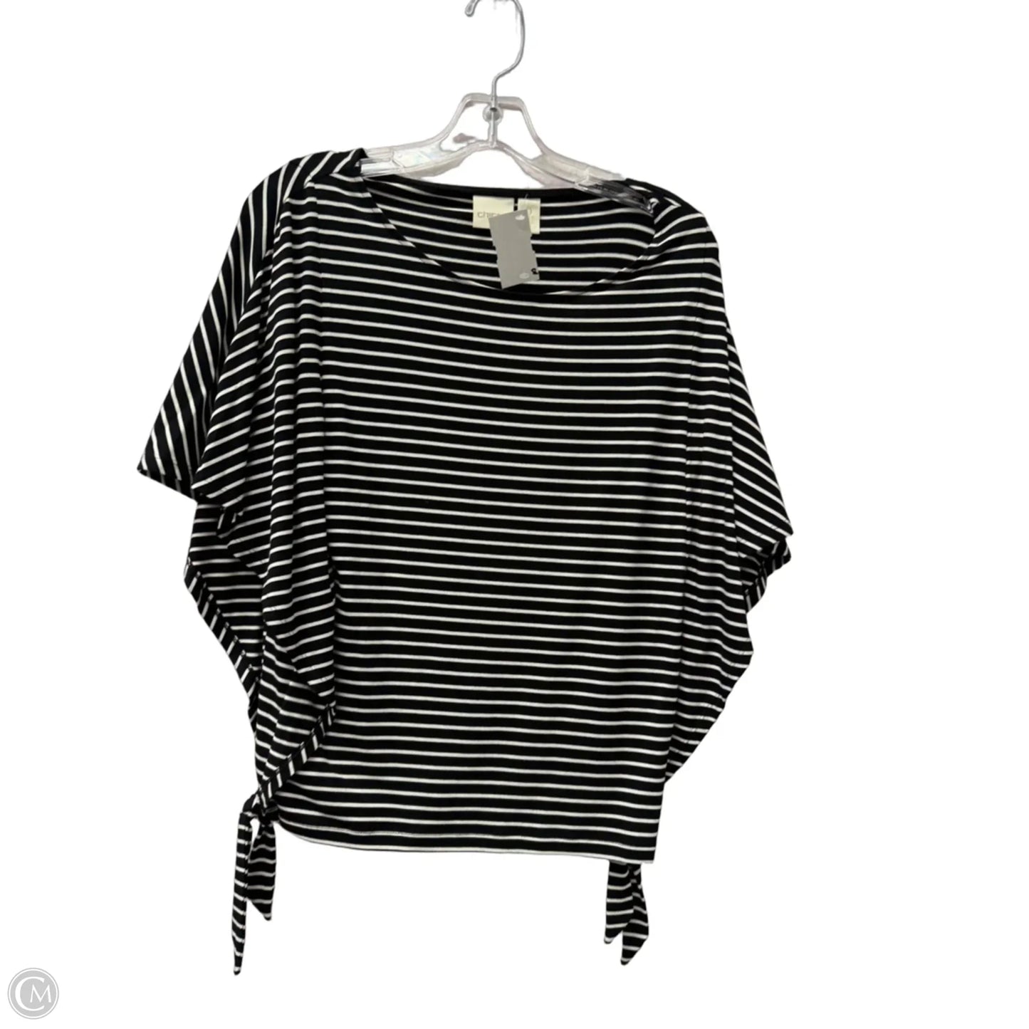 Top Short Sleeve By Chicos In Black, Size: S