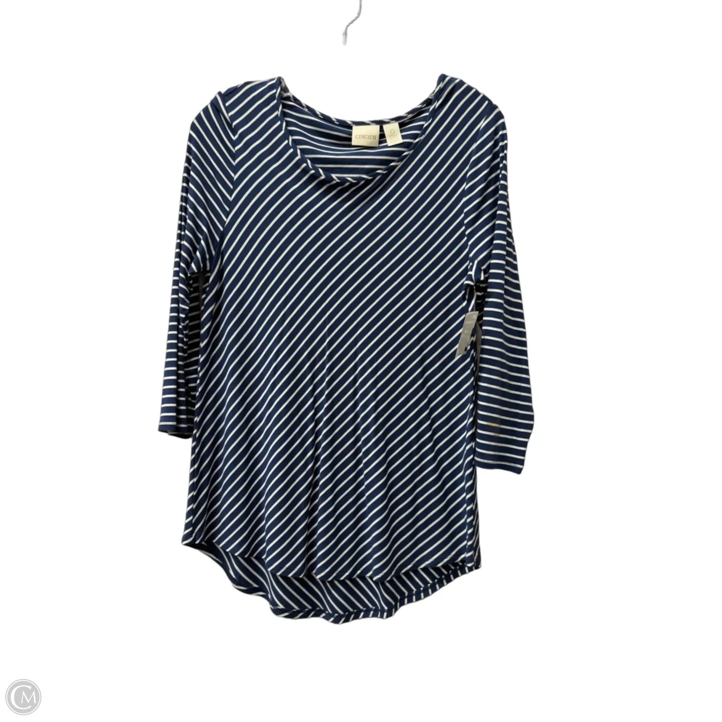 Top Long Sleeve By Chicos In Blue, Size: S