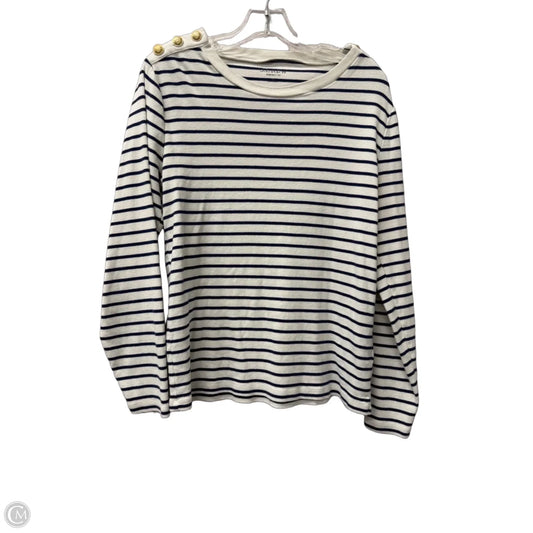 Top Long Sleeve By J. Crew In White, Size: Xl
