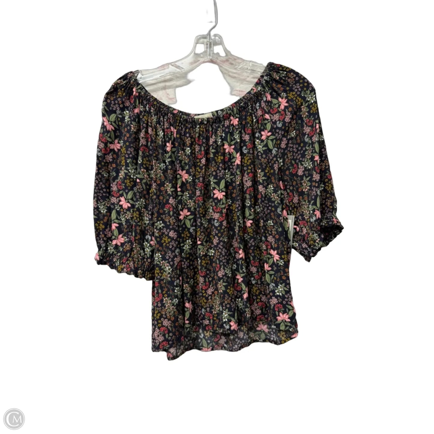 Top Short Sleeve By Loft In Blue, Size: Lp
