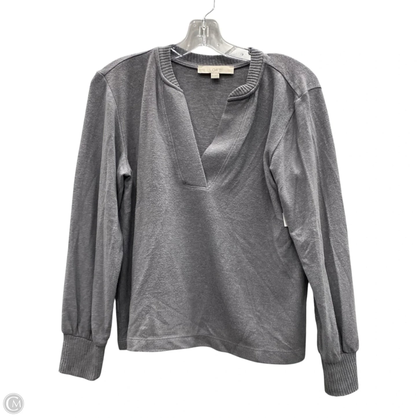 Top Long Sleeve By Loft In Grey, Size: Xs