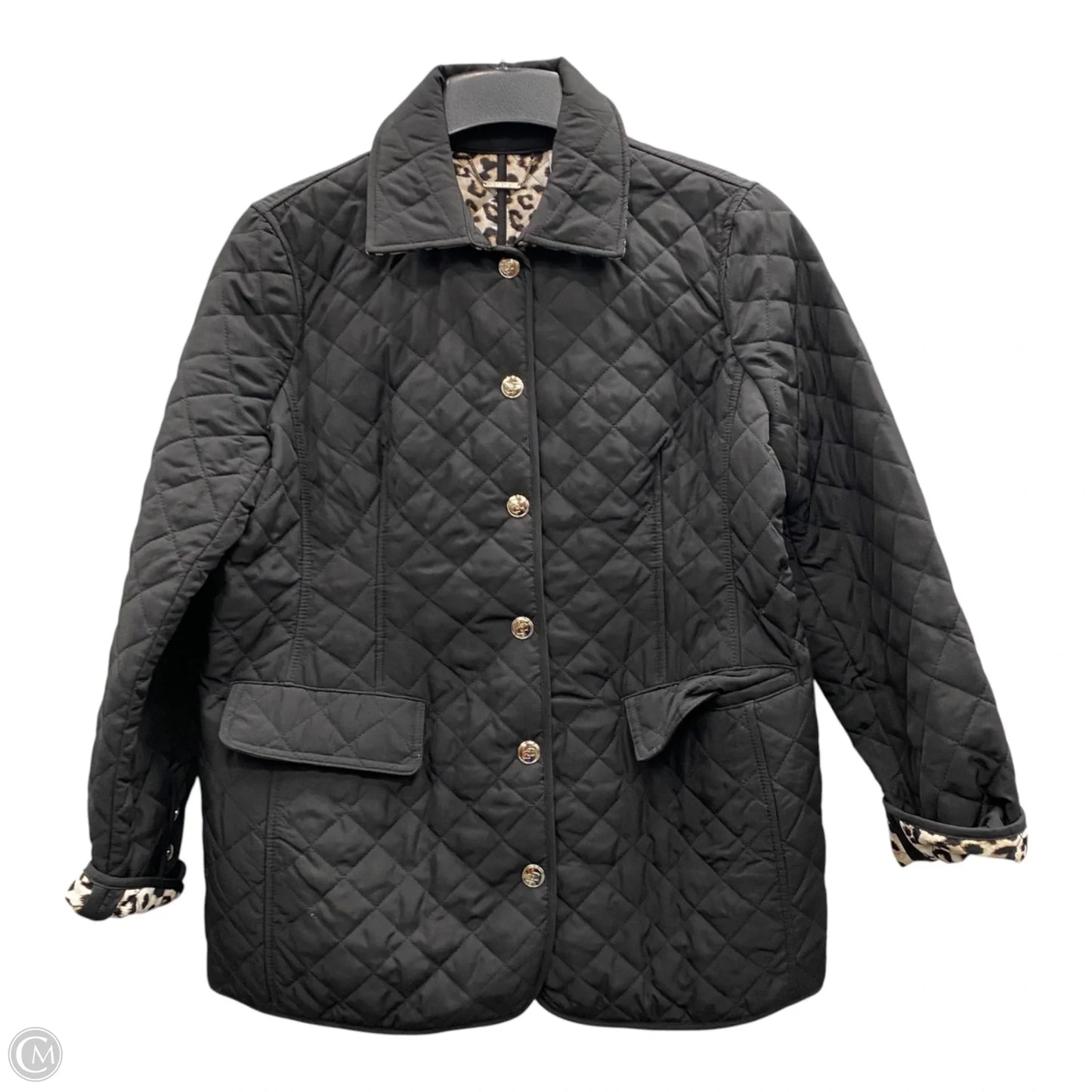 Jacket Puffer & Quilted By Chicos In Black, Size: M