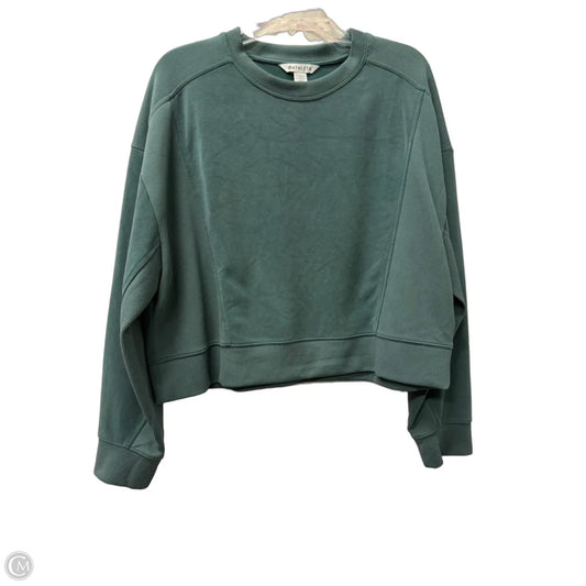 Athletic Sweatshirt Crewneck By Athleta In Green, Size: L