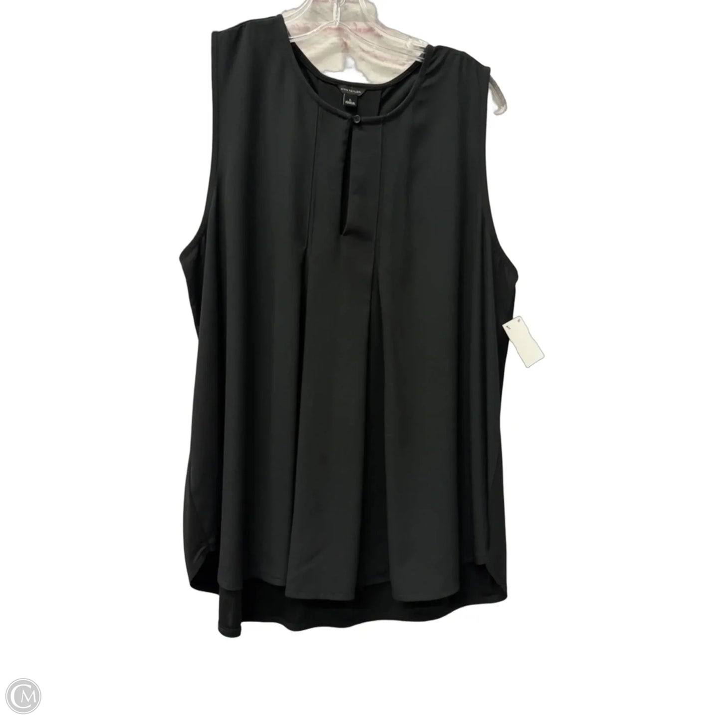Top Sleeveless By Ann Taylor In Black, Size: L