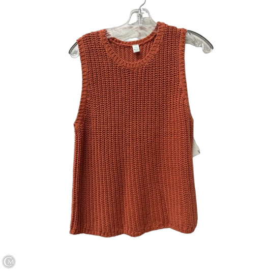 Vest Sweater By Old Navy In Orange, Size: L
