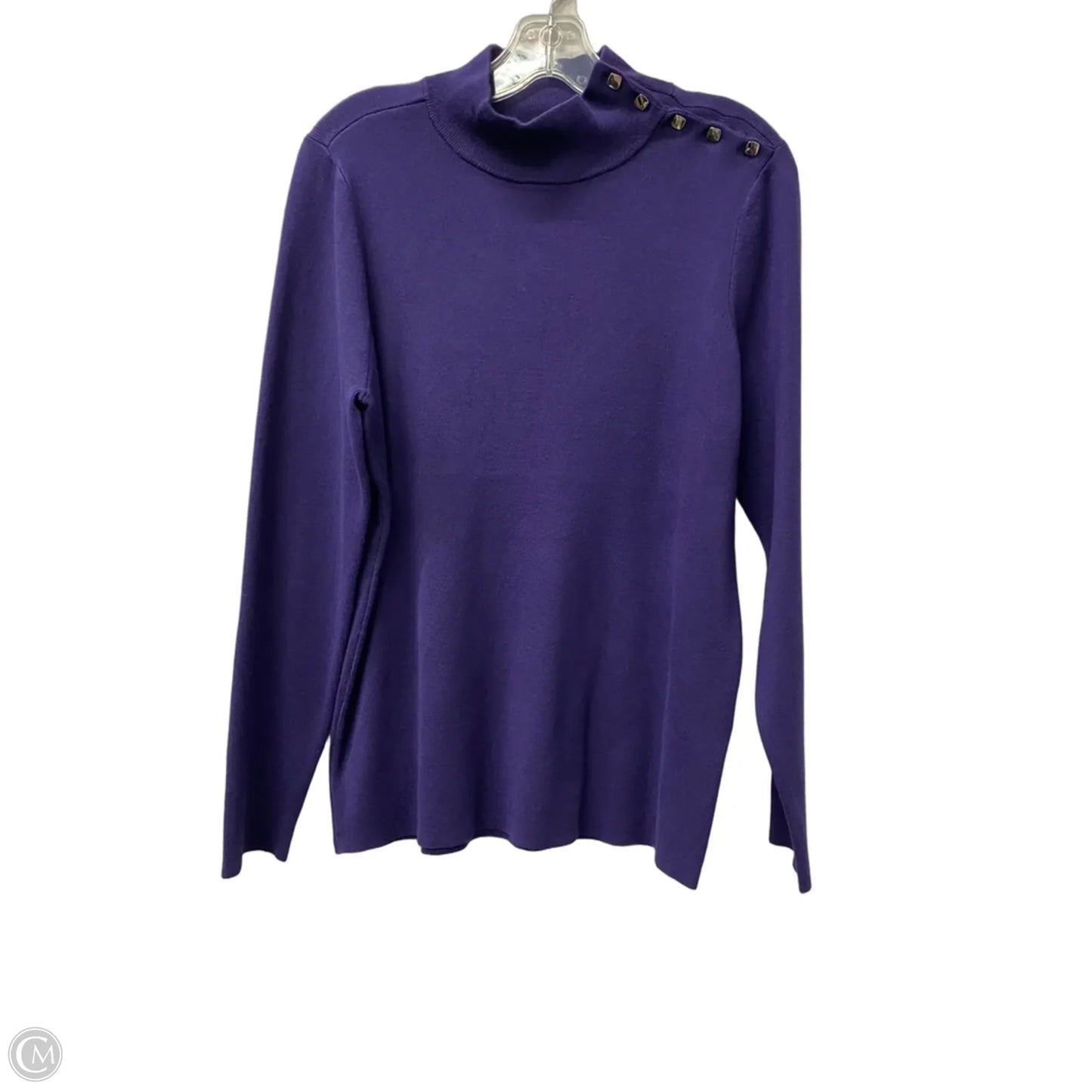 Sweater By Chicos In Purple, Size: L