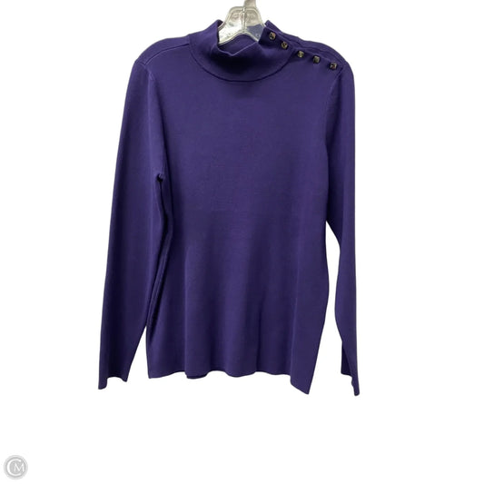 Sweater By Chicos In Purple, Size: L