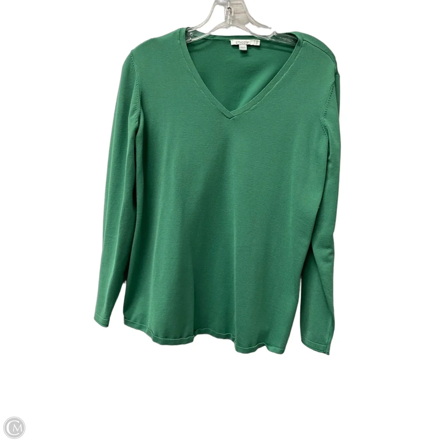 Sweater By Chicos In Green, Size: L