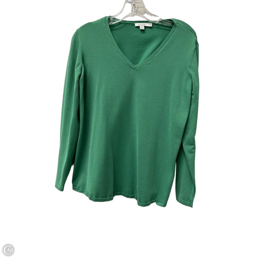 Sweater By Chicos In Green, Size: L