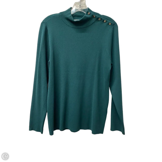 Sweater By Chicos In Green, Size: L