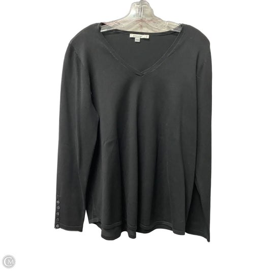 Sweater By Chicos In Black, Size: L