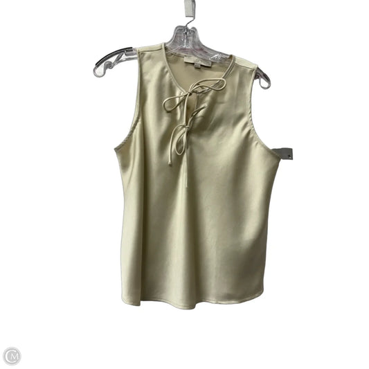 Top Sleeveless By Loft In Tan, Size: Mp