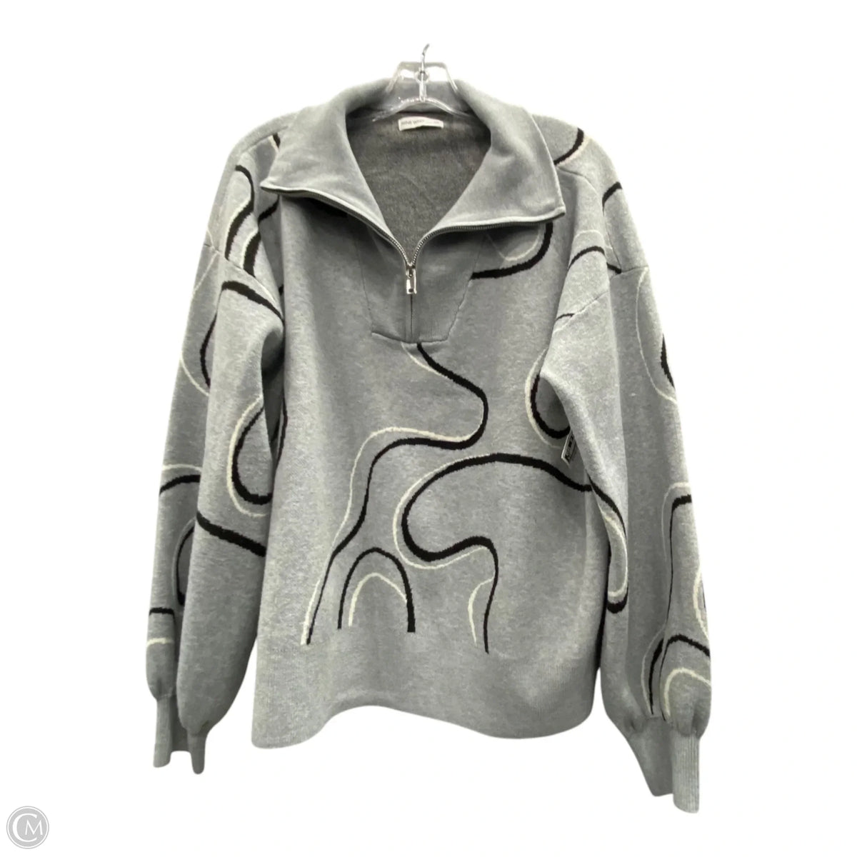 Sweater By Nine West In Grey, Size: 1x