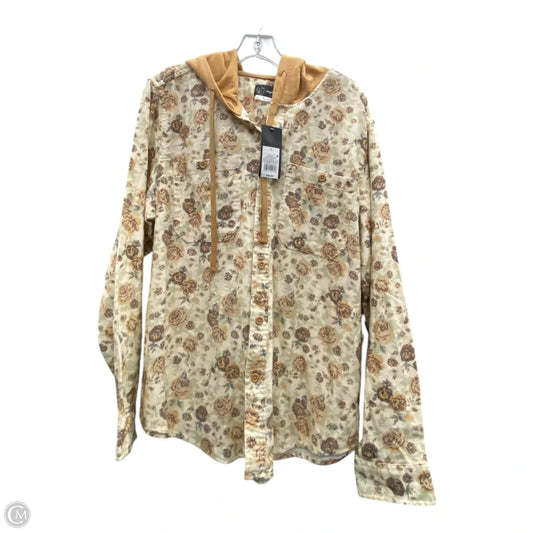 Jacket Shirt By Cme In Tan, Size: L