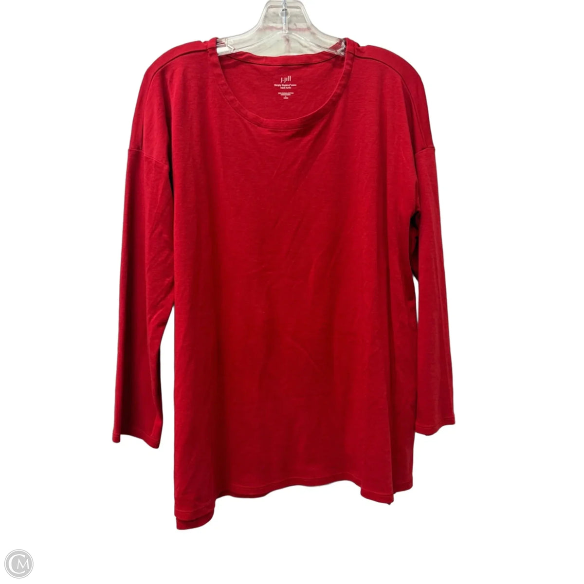 Top Long Sleeve Basic By J. Jill In Red, Size: Lp