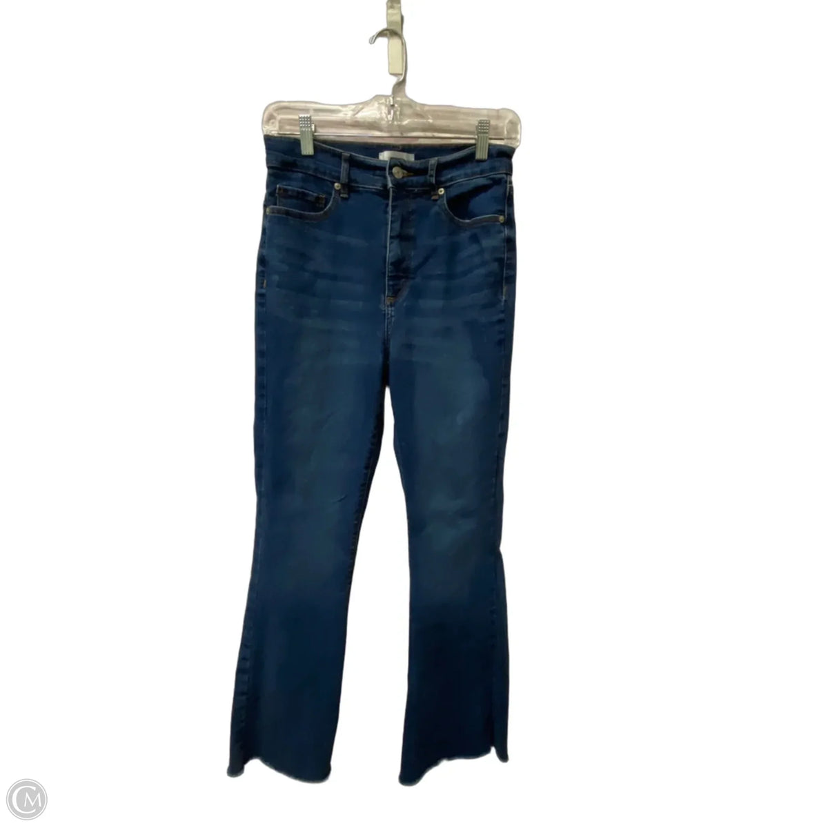 Jeans Flared By Loft In Blue Denim, Size: 4