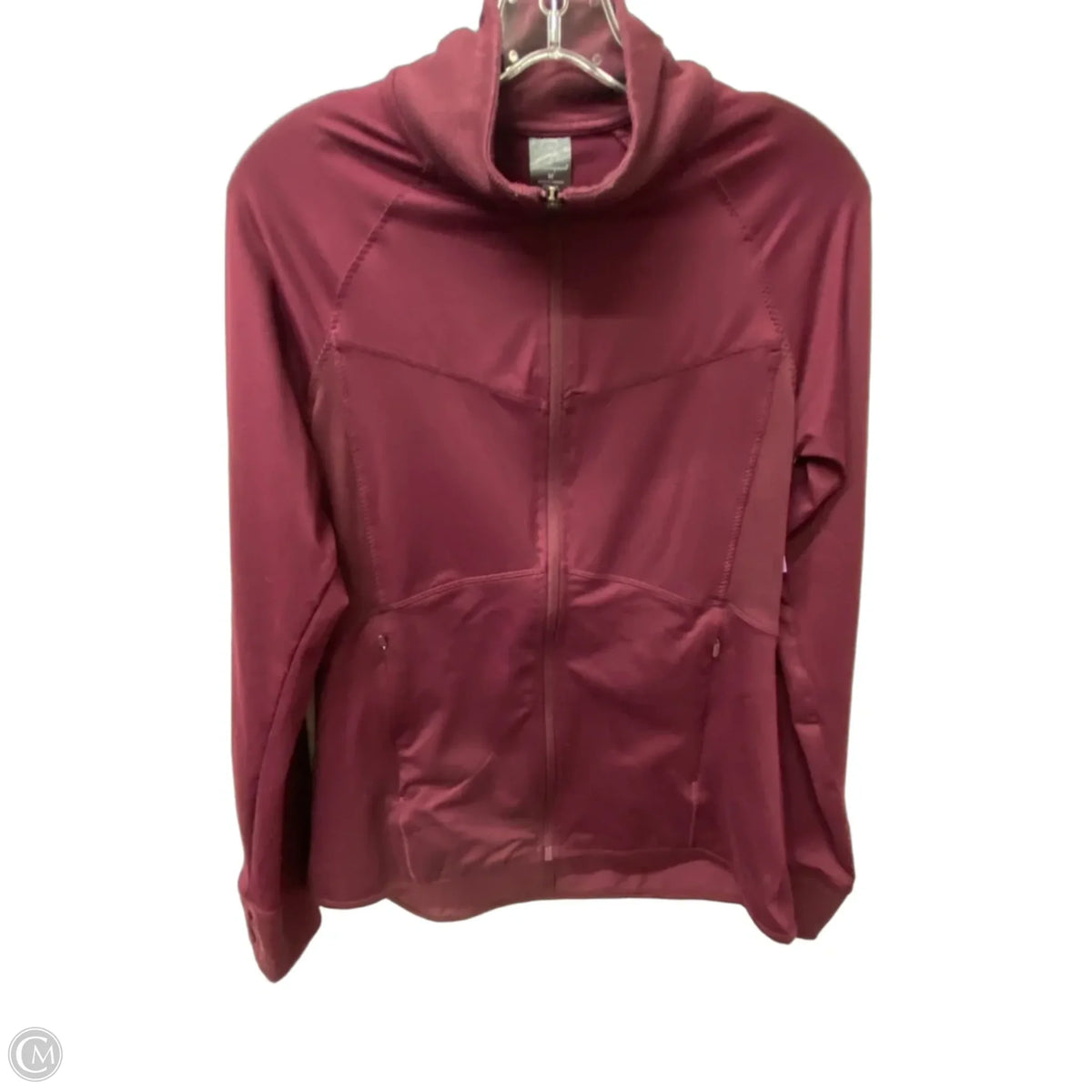 Athletic Jacket By Champion In Maroon, Size: M