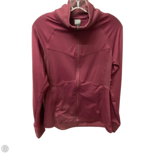 Athletic Jacket By Champion In Maroon, Size: M