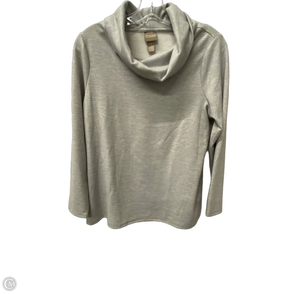 Top Long Sleeve By Chicos In Grey, Size: M