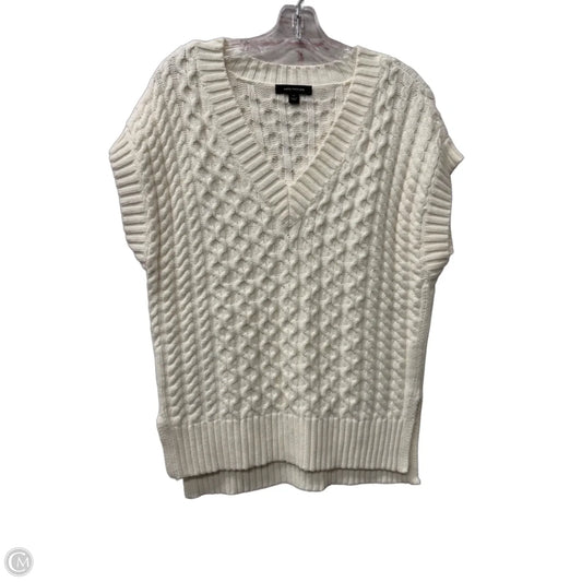 Vest Sweater By Ann Taylor In Cream, Size: Xs