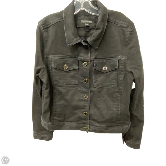 Jacket Denim By Ann Taylor In Black, Size: L