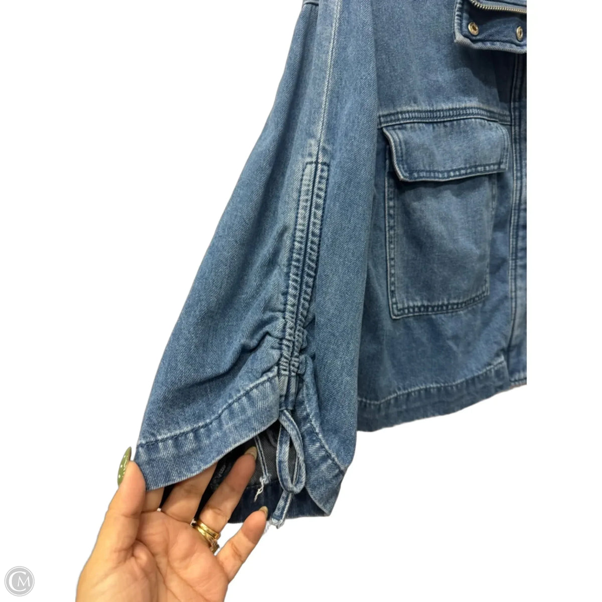 Jacket Denim By Loft In Blue, Size: Xs