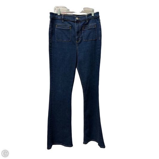 Jeans Flared By Loft In Blue, Size: 10