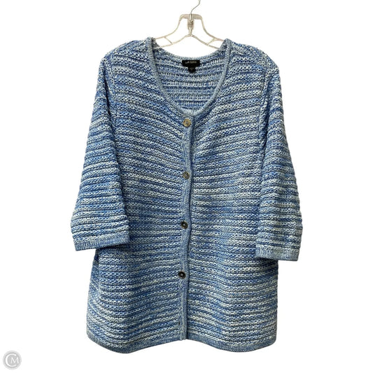 Sweater Cardigan By J. Jill In Blue, Size: 2x