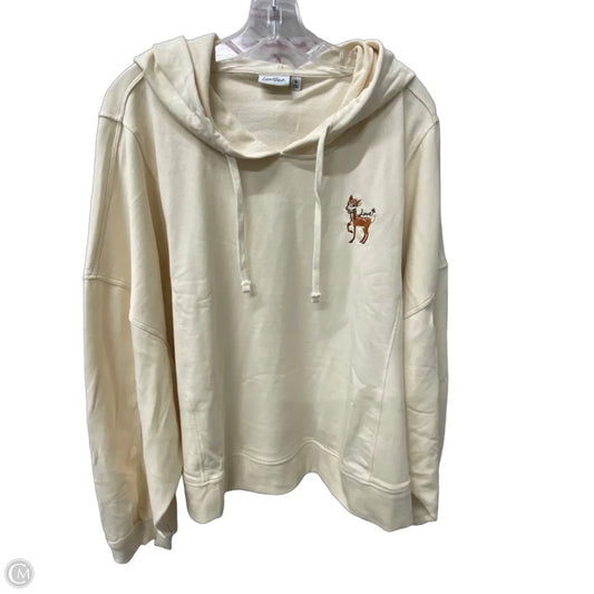 Sweatshirt Hoodie By Torrid In Cream, Size: 5