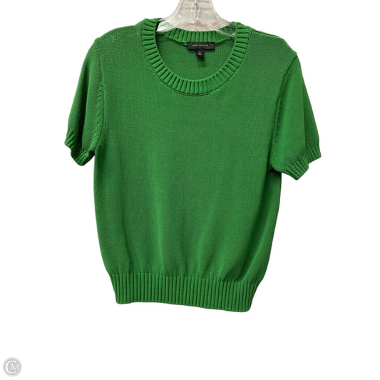 Sweater Short Sleeve By Ann Taylor In Green, Size: Xs