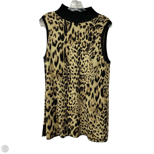 Top Sleeveless By Chicos In Animal Print, Size: L