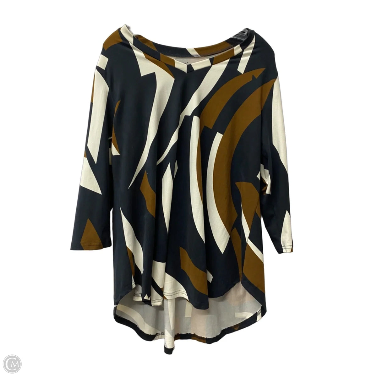 Top Long Sleeve Basic By Lildy In Brown, Size: L
