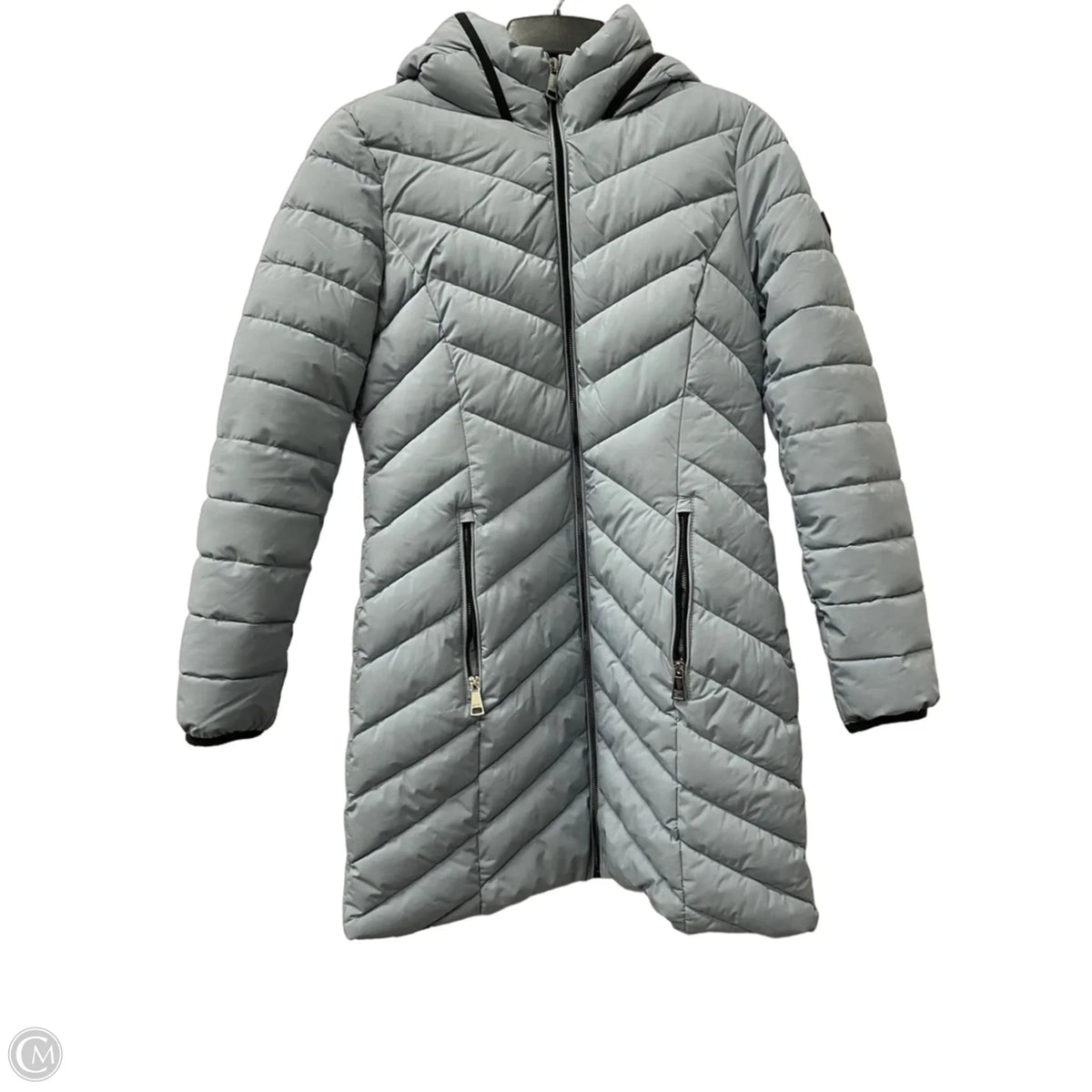 Coat Puffer & Quilted By Dkny In Blue, Size: S