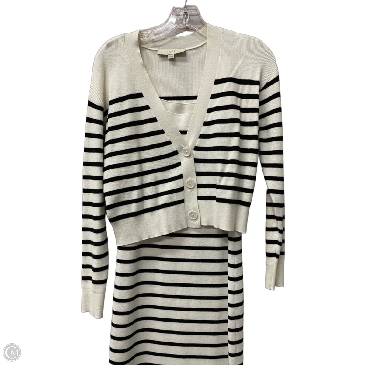 Dress Set 2pc By Loft In Black & White, Size: M