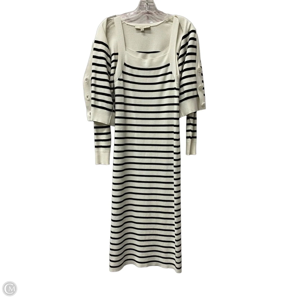 Dress Set 2pc By Loft In Black & White, Size: M