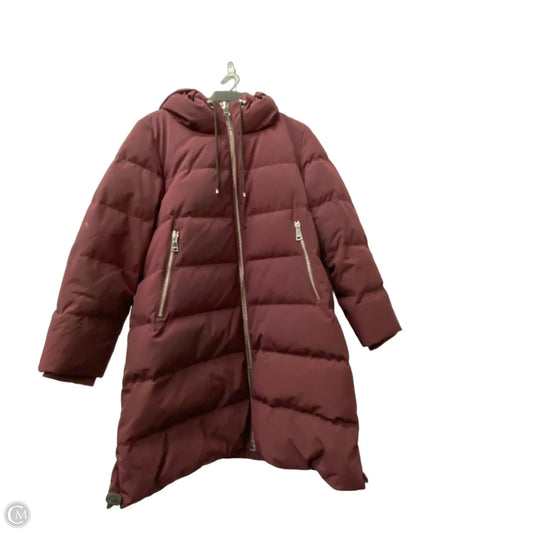 Coat Puffer & Quilted By Dkny In Maroon, Size: Xl