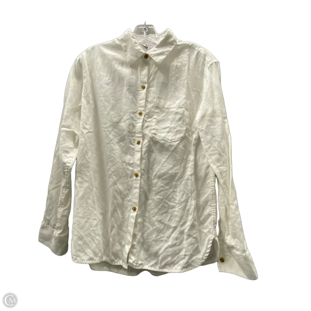Top Long Sleeve By Athleta In White, Size: Xs